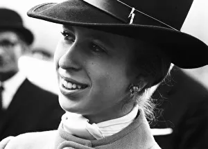 00197 Prints: Princess Anne daughter of Queen Elizabeth British Monarch at army camp at Bovington