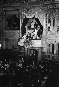 Princess Anne at the Opera de Monte-Carlo in Monte-Carlo alongside Prince Rainier