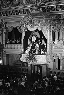 01491 Prints: Princess Anne at the Opera de Monte-Carlo in Monte-Carlo alongside Prince Rainier