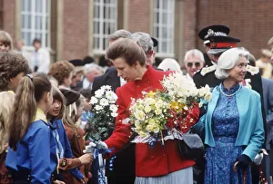 Pod Scan Prints: Princess Anne the Princess Royal on walkabout in Ayrshire Scotland August 1989