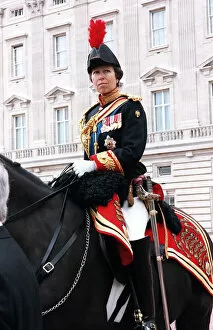 00325 Collection: Princess Anne taking part in trooping the colour June 1999