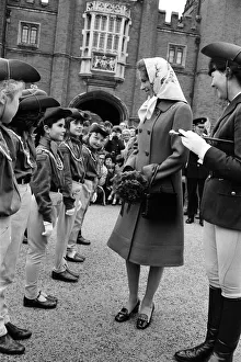 01477 Prints: Princess Anne visits the Horse Rangers of the Commonwealth at Hampton Court Palace