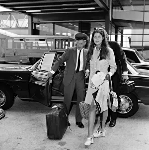 Rainier Iii Prints: Princess Caroline of Monaco leaving Heathrow Airport for Paris