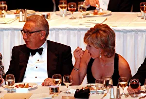 PRINCESS DIANA ALONGSIDE HENRY KISSINGER AT A HUMANITARIAN AWARDS DINNER IN NEW YORK