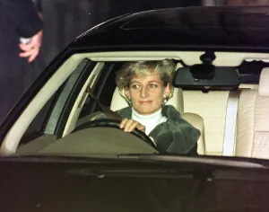 Princess Diana arrives at Eton for Prince Williams Carol Concert 8th December
