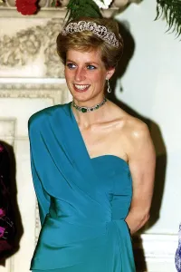 Princess Diana attends a banquet at Mansion House hosted by the Lord Mayor of London in