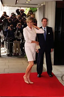 Award Ceremonies Prints: Princess Diana attends the Daily Star Gold Awards ceremony at the Savoy Hotel in London