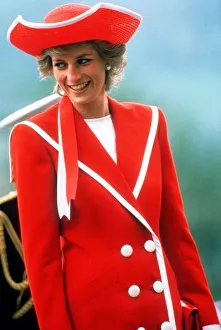 00152 Prints: Princess Diana attends a parade at the Britannia Royal Naval Military College in
