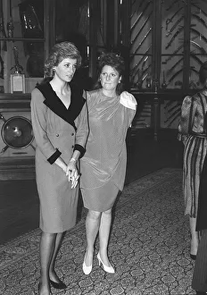Princess Diana and the Duchess of York Sarah Ferguson at a reception for the King of