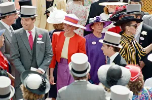 01509 Prints: Princess Diana and her friend Harry Herbert in the royal enclosure at the first day of