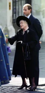Mourning Prints: Princess Diana Funeral, 6 September 1997 The Queen Mother shakes the hand of