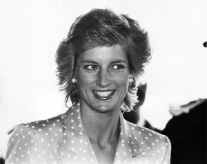 Princess Diana, HRH The Princess of Wales arrives at The Freeman Hospital in Newcastle