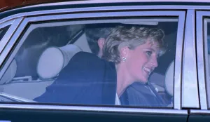 Princess Diana leaves Broadmoor Hospital in Crowthorne, Berkshire after opening