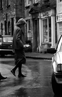 Images Dated 23rd November 1981: Princess Diana leaves a sweet shop in Tetbury, Gloucestershire. 23rd November 1981
