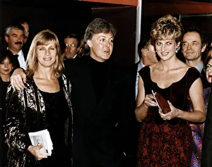 Princess Prints: Princess Diana meeting Paul McCartney and his wife Linda after a performance of his