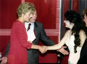 Princess Diana Meeting Singer Sarah Brightman and composer Andrew Lloyd Webber during her