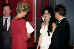 Stars Prints: Princess Diana Meeting Singer Sarah Brightman and composer Andrew Lloyd Webber during her