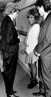 Princess Diana meets American singer Tina Turner at a Wembley charity rock concert