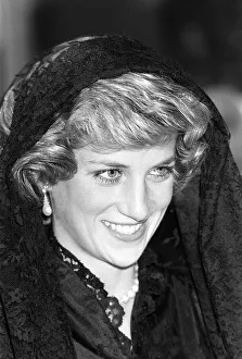 Princess Diana meets Pope John Paul II at the Vatican in Rome, Italy
