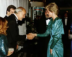 Princess Diana meets Sean Connery at the Royal Gala Premiere for The Hunt for Red October