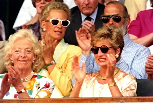 Princess Diana with her mother Frances Shand-Kydd enjoying the Men