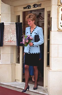 Princess Diana at the opening of the Egyptian House for Productive Families
