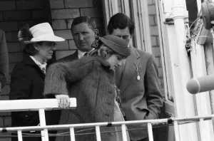 Princess Diana and Prince Charles at Aintree Racecourse for the the Grand National