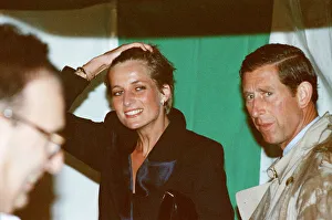 Princess Diana and Prince Charles attend Italian opera singer Luciano Pavarotti