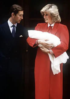 Baby Prints: Princess Diana and Prince Charles leaving St Marys Hospital