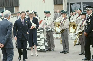 Bunting Prints: Princess Diana and Prince Charles meet and greet the people of Atherstone, Warwickshire