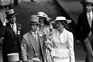 Ascot Prints: Princess Diana with Prince Charles and Oliver Hoare and his wife Diane at Ascot