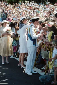Princess Diana and Prince Charles on their overseas visit to Australia for