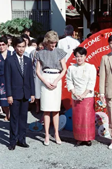 Princess Diana and Prince Charles on their overseas visit to Thailand