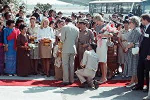 Princess Diana and Prince Charles on their overseas visit to Thailand