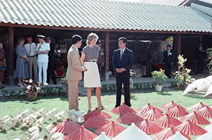 Princess Diana and Prince Charles on their overseas visit to Thailand
