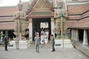 Princess Diana and Prince Charles on their overseas visit to Thailand
