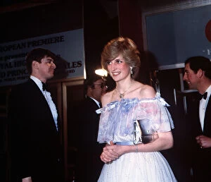 Images Dated 2nd December 1982: Princess Diana and prince Charles at the at the Odeon Cinema in Leicester Square for