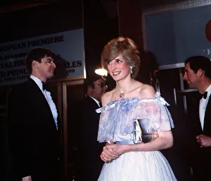 Princess Diana and prince Charles at the at the Odeon Cinema in Leicester Square for