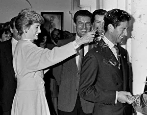 Princess Diana and Prince Charles visit the James Bond set of Living Daylights