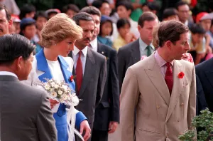 Princess Diana and Prince Charles visit Tuen Mun in the New Territories of Hong Kong
