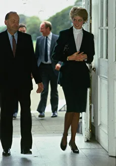 Princess Diana, Princess of Wales arriiving for her visit to the Edinburgh Western