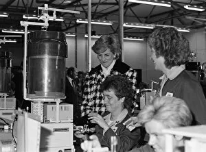 Images Dated 18th March 1987: Princess Diana, Princess of Wales visits Tabuchi at Teesside Industrial Estate