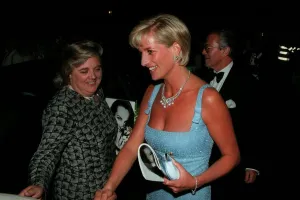 Princess Diana at the Royal Albert Hall to attend a gala performance of Derek Deane