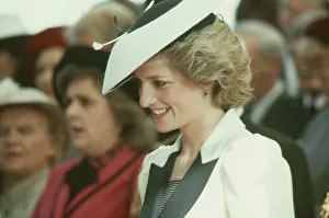 Industy Prints: Princess Diana in Scotland visiting the area of Govan, on The Clyde