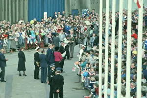 Princess Diana in Scotland visiting the area of Govan, on The Clyde