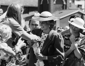 00494 Prints: Princess Diana shaking hands with well wishers at the Middlesbrough Enterprise Centre