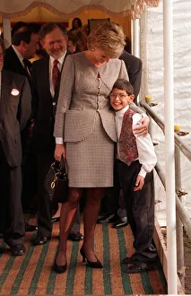 Emotions Prints: Princess Diana is shown around the Institute for Conductive Education by Laurence