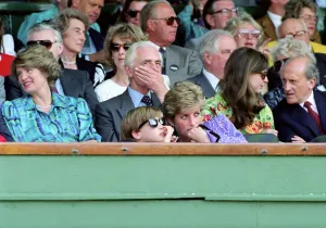 Princess Diana and her son Prince William pictured at the Wimbledon Ladies Singles Final