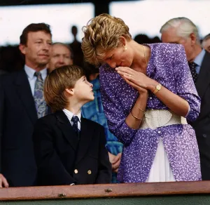 Princess Diana and her son Prince William pictured at the Wimbledon Ladies Singles Final