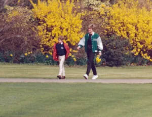 00127 Prints: Princess Diana with her son William at Windsor Castle Circa March 1991
